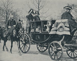 1923, 1937 के ऐबी से रॉयल कपल की वापसी। द्वारा अज्ञात