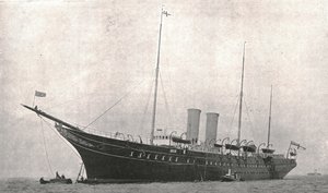 रॉयल यॉट काउज़, आइल ऑफ वाइट, 6 अगस्त 1902 को छोड़कर। द्वारा अज्ञात