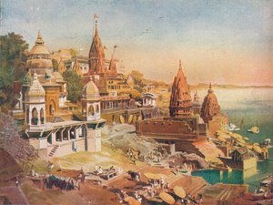 द सेक्रेड सिटी ऑफ़ द हिंदू: बनारस ऑन द गंगा, 1908 द्वारा अज्ञात
