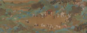 शांगलिन पार्क: इंपीरियल हंट, मिंग या किंग राजवंश, 17वीं शताब्दी। द्वारा अज्ञात