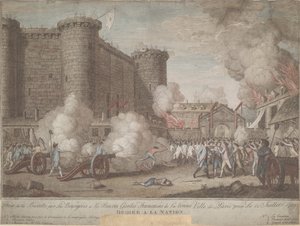 14 जुलाई 1789, 1789 को बैस्टिल का तूफान द्वारा अज्ञात