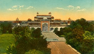 अकबर महान, अलियास सिकंदरा, आगरा का मकबरा, c1910। द्वारा अज्ञात