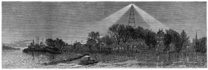 नर्क गेट, न्यूयॉर्क में विद्युत प्रकाश, 1885 द्वारा अज्ञात