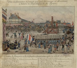 28 जुलाई 1794 को रोबेस्पिएरे और उनके समर्थकों का निष्पादन द्वारा अज्ञात