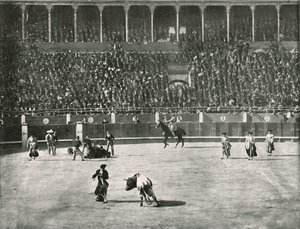 बुलरिंग, मैड्रिड, स्पेन का इंटीरियर, 1895। द्वारा अज्ञात