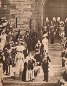 13 जुलाई 1911 1935 को कैर्नारवॉन कैसल में वेल्स के राजकुमार का निवेश द्वारा अज्ञात