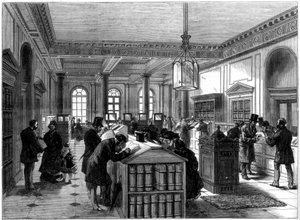विल्स कार्यालय की नई रजिस्ट्री, समरसेट हाउस, लंदन, 1875 द्वारा अज्ञात