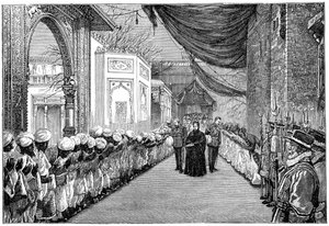 भारतीय और औपनिवेशिक प्रदर्शनी, लंदन, 1886, 1900 के उद्घाटन पर रानियों का दौरा द्वारा अज्ञात