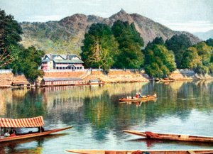 20 वीं शताब्दी की शुरुआत में श्रीनगर, भारत में झेलम और क्लबहाउस नदी द्वारा अज्ञात