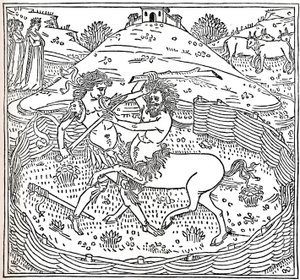 Theseus और सेंटूर प्लूटार्क: समानांतर जीवन, 1491, 1917 द्वारा अज्ञात