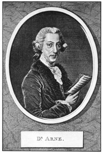 थॉमस ऑगस्टाइन अर्ने 1710-1778, अंग्रेजी संगीतकार द्वारा अज्ञात