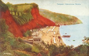Torquay, Oddicombe Beach, 19 वीं 20 वीं सदी के अंत में। द्वारा अज्ञात