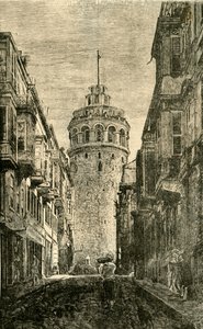 गलाटा का टॉवर, कॉन्स्टेंटिनोपल, 1890। द्वारा अज्ञात
