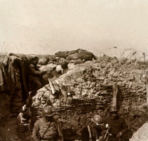 ट्रेंच, शैम्पेन, उत्तरी फ्रांस, c1914-c1918 द्वारा अज्ञात