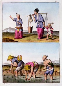 दो चीनी दृश्य, c1830 द्वारा अज्ञात