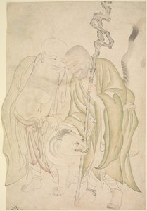 Two Lohans, ca. 1480.  द्वारा अज्ञात