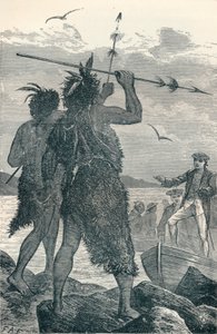 दो मूल निवासी विवाद कप्तान कुकिंग लैंडिंग, 1904 द्वारा अज्ञात