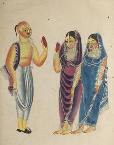 1800 महिलाओं के साथ वैष्णव भक्त। द्वारा अज्ञात