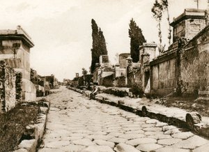 वाया डेली टॉम्ब, पोम्पेई, इटली, c1900s द्वारा अज्ञात