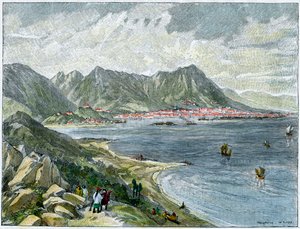 विक्टोरिया, हांगकांग, चीनी मुख्य भूमि से, c1890 द्वारा अज्ञात