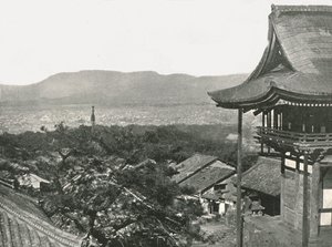 पहाड़ियों, क्योटो, जापान, 1895 से देखें। द्वारा अज्ञात
