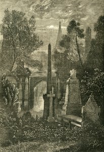 हाईगेट कब्रिस्तान में देखें, c1876। द्वारा अज्ञात