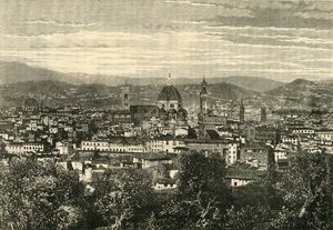 1890 के बेल्वदर से फ्लोरेंस का दृश्य। द्वारा अज्ञात