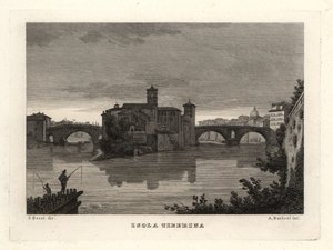 Tiber द्वीप का दृश्य, Isola Tiberina, रोम द्वारा अज्ञात
