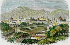 पेरू के कुज्को शहर का दृश्य, c1875 द्वारा अज्ञात