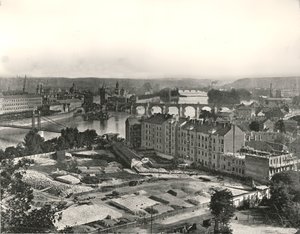 1895 में प्राग, चेकोस्लोवाकिया शहर का दृश्य। द्वारा अज्ञात