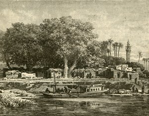 नील नदी के डेल्टा पर देखें, 1890। द्वारा अज्ञात
