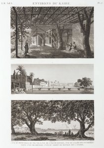 काहिरा, मिस्र के आसपास के दृश्य, c 1798 द्वारा अज्ञात