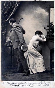 विंटेज फ्रेंच पोस्टकार्ड, c1900 द्वारा अज्ञात