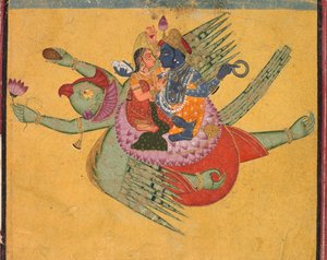गरुड़ पर विष्णु और लक्ष्मी, सी। 1750 है। द्वारा अज्ञात