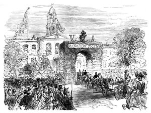 क्वीन और प्रिंस अल्बर्ट का लिनन हॉल, बेलफास्ट, c1850s, c1888 का दौरा द्वारा अज्ञात