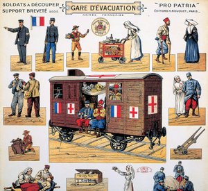 WWI रेड क्रॉस रेलवे कैरिज, c 1916-1918 द्वारा अज्ञात
