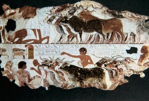 नेबरुनुन, थेब्स, मिस्र के मकबरे से दीवार पेंटिंग, c1350 ई.पू द्वारा अज्ञात