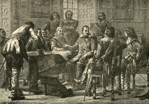 वालेंस्टीन और टिली होल्डिंग काउंसिल ऑफ वॉर, 1626, 1890। द्वारा अज्ञात