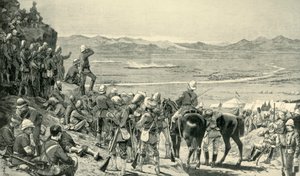 1 सितंबर 1880, 1901 को बाबली पर्वत से अफगान सेना के मार्ग को देखना। द्वारा अज्ञात