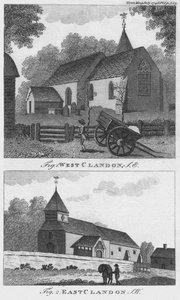 वेस्ट क्लैंडन और ईस्ट क्लैंडन, 1798। द्वारा अज्ञात