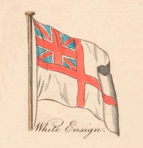 व्हाइट एनसाइन, 1838 द्वारा अज्ञात
