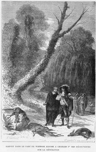 विलियम हार्वे, अंग्रेजी चिकित्सक, विंडसर पार्क में, 17 वीं शताब्दी 1870 में द्वारा अज्ञात