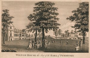 विल्टन हाउस द सीट द अर्ल ऑफ पेमब्रोक, 1779। द्वारा अज्ञात