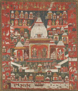 पुरी में अपने मंदिर में भगवान जगन्नाथ की पूजा, पहली छमाही 18 वीं शताब्दी। द्वारा अज्ञात