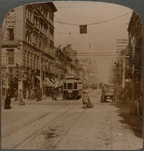 यंग सेंट, टोरंटो, कनाडा, 1904 के व्यस्त केंद्र किंग सेंट से उत्तर की ओर देख रहा है द्वारा अज्ञात