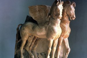 COX I 309 टेराकोटा, इटली के मंदिर से विंग्ड टेराकोटा हॉर्स की जोड़ी, 5 वीं - 6 वीं शताब्दी ईसा पूर्व (60481 भी देखें) द्वारा अज्ञात अज्ञात