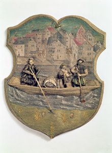 वुल्फ पोप, पसाऊ द्वारा निष्पादित कढ़ाई वाले गिल्ड प्रतीक, c.1574-5 द्वारा अज्ञात अज्ञात