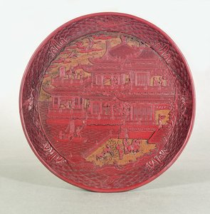 लाह के पकवान, नक्काशीदार, 1489 के राजकुमार तांग के `आर्किड मंडप का चित्रण द्वारा अज्ञात अज्ञात