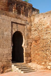 नीबला, हुलवा प्रांत, अंडालूसिया, दक्षिणी स्पेन Puerta डेल Buey, या बैल ऑफ गेट, शहर में दीवारों के माध्यम से प्रवेश द्वार में से एक। द्वारा अज्ञात अज्ञात