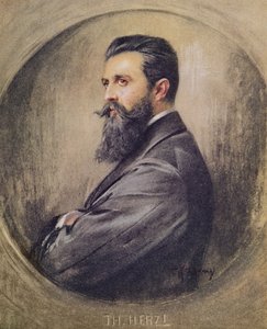 थियोडोर हर्ट्ज़ल का पोर्ट्रेट (1860-1904) (कागज पर पेस्टल)